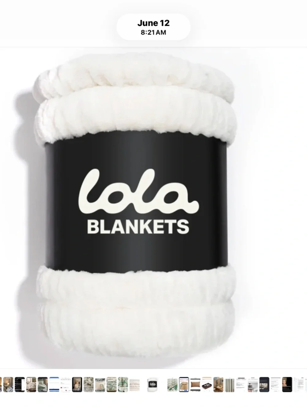 ✨ LIKE NEW Lola XL Luxe Blanket - Color: Creamy Cloud (80" x 90") NWOT - Picture 1 of 5